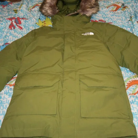 The North Face Explore Farther Parka Forest Olive Men Size Small 550 Down Fill